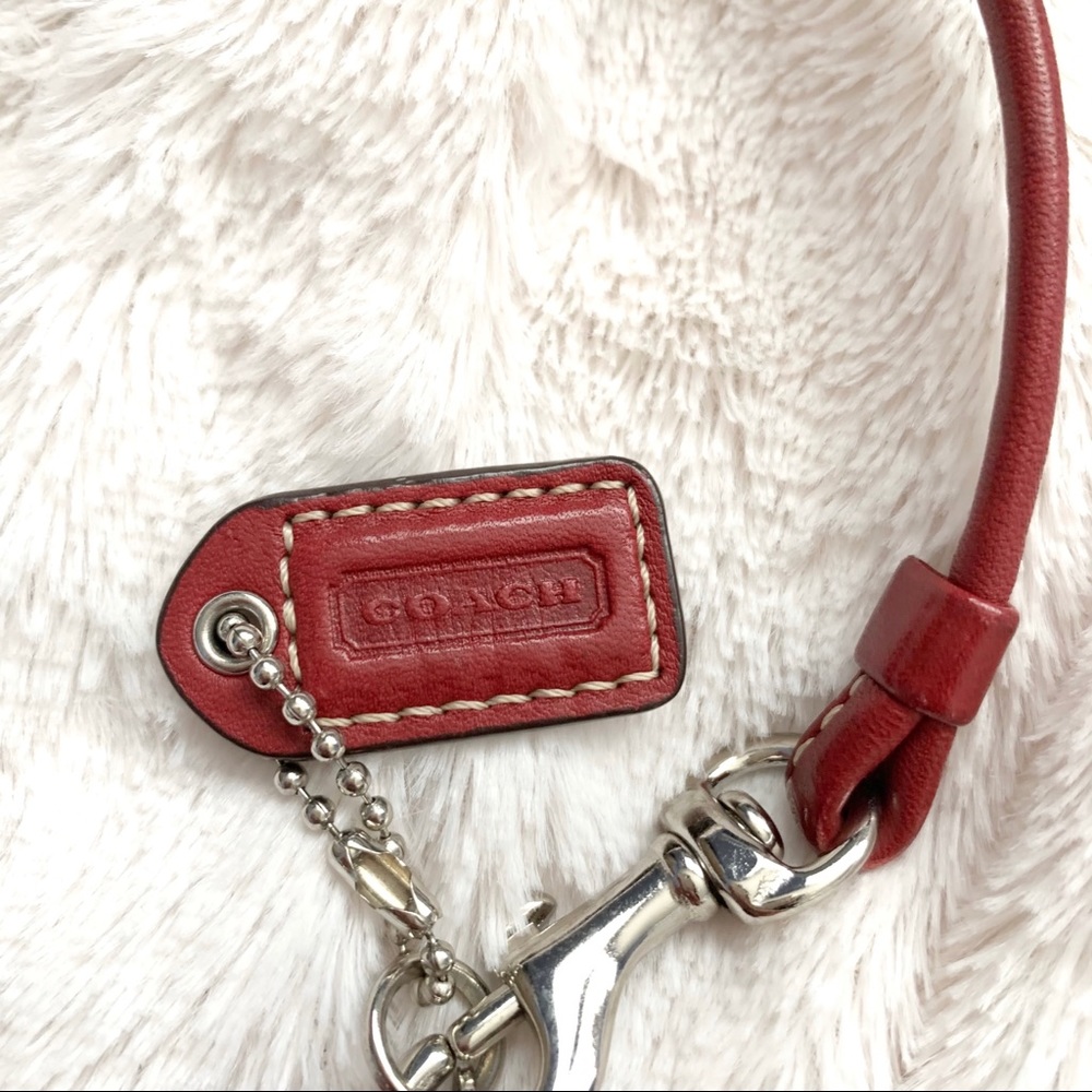 Coach red Leather Wristlet - Picture 4 of 5